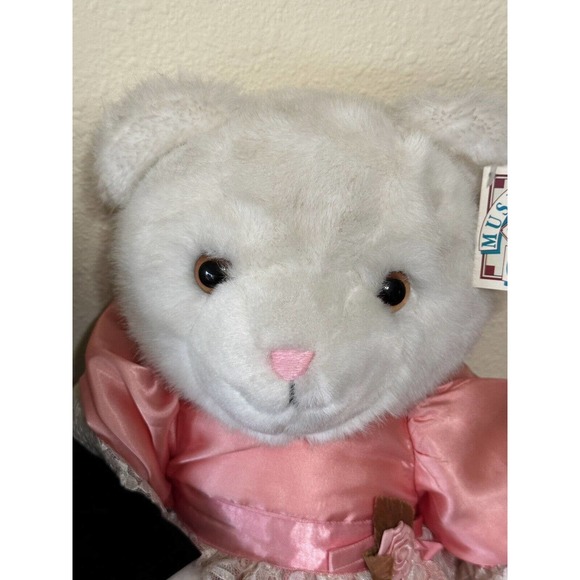 Vtg San Francisco Music Box Plush Bears Wind Up Musical Stuffed Animals 19" Set - Picture 3 of 10